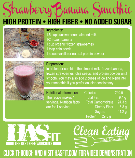 Strawberry Banana Protein Smoothie Recipe