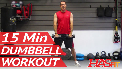 15 Minute Dumbbell Workout at Home - Dumbbells Exercises for Strength