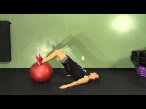 Stability Ball Hip Up - HASfit Glute Exercises - Butt Exercise