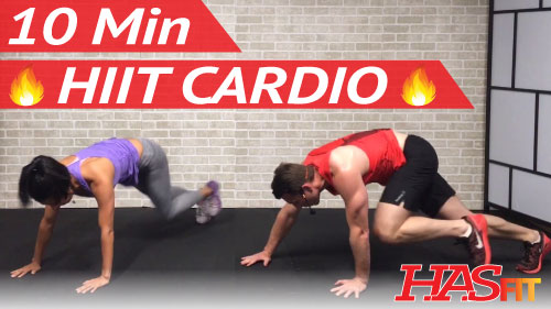 10 Min HIIT Cardio Workout for Fat Loss - HASfit - Free Full Length ...