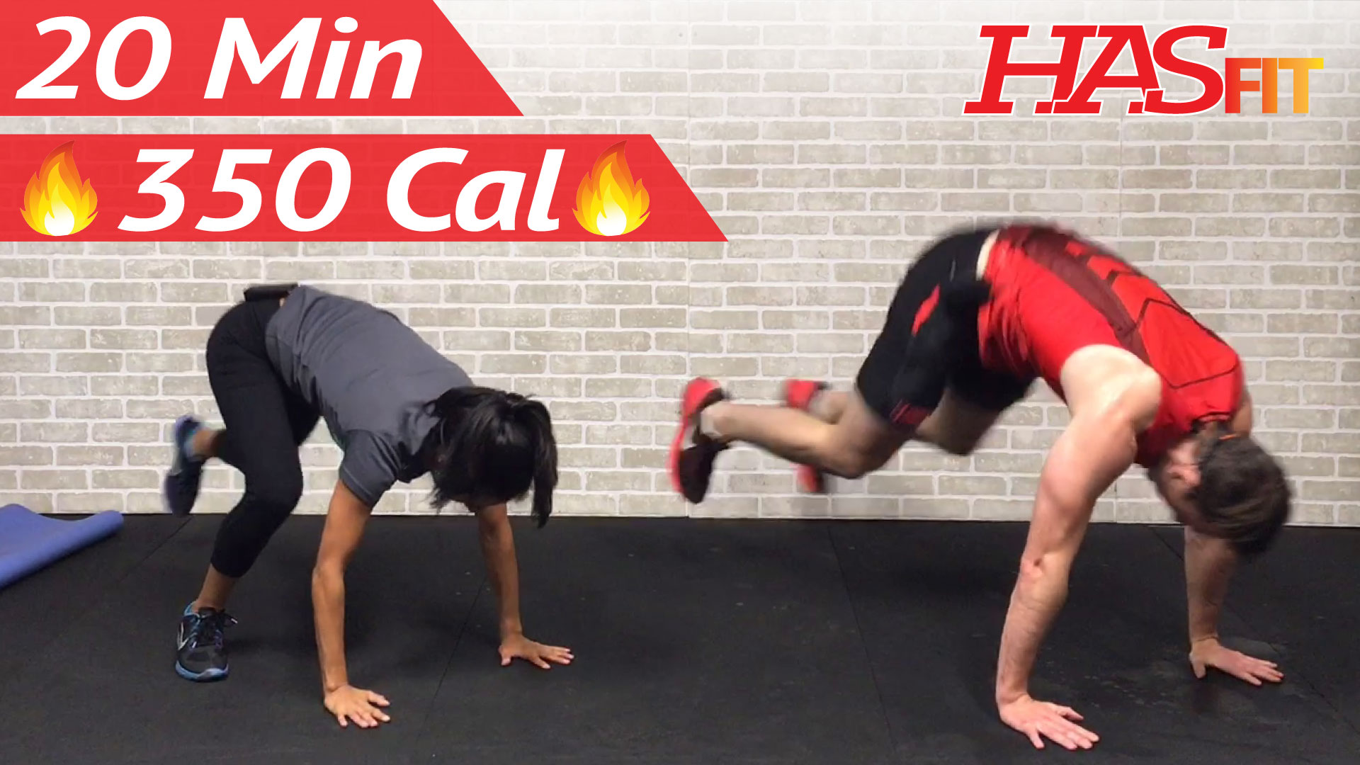 20 Minute HIIT Workout No Equipment - HASfit - Free Full Length Workout ...