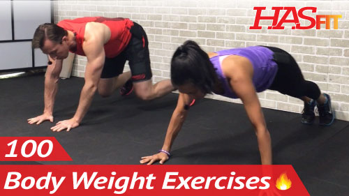 100 Bodyweight Training Exercises to Seek & Destroy Fat - HASfit - Free ...