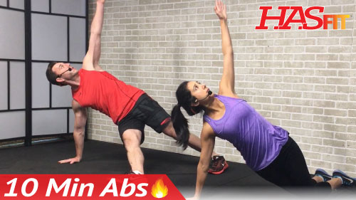 10 Min Abs Workout for Men & Women - HASfit - Free Full Length Workout ...