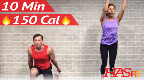 10 Minute Workout : HIIT Home Cardio Workout Without Equipment - HASfit ...