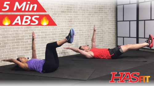 5 Minute Abs Workout Hasfit Free Full Length Workout