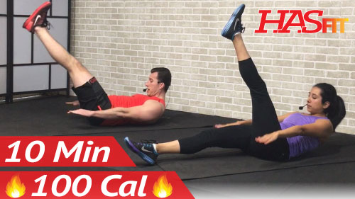 10 Min Lower Ab Workout for Women & Men - HASfit - Free Full Length ...