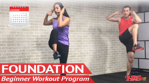 Foundation: 30 Day Beginner Workout Program - HASfit - Free Full Length ...
