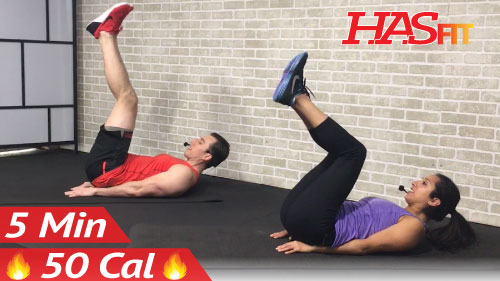 5 Min Lower Ab Workout for Women & Men - HASfit - Free Full Length ...