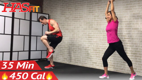 35 Min Standing Abs &amp; Low Impact Cardio - HASfit - Free ...