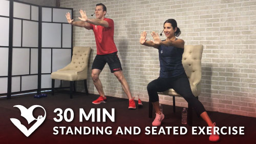 Senior Fitness - 30 Minute Cardio Walking Workout With Seated Abs