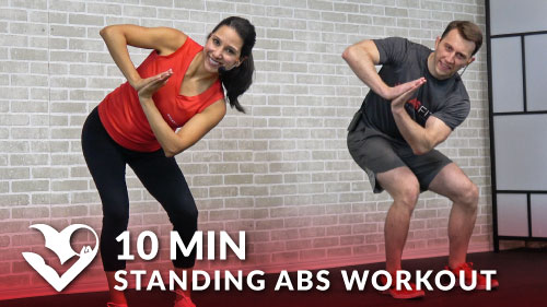 10 Minute Standing Abs Workout Hasfit