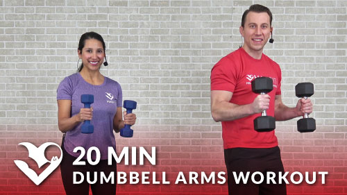 25 Min Arm Workout for Women & Men - Bicep Tricep Workout at Home Arms with  Weights Dumbbells 