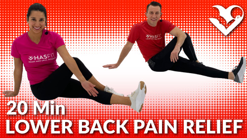 20 Min Exercises for Lower Back Pain Stretches - HASfit - Free Full Length  Workout Videos and Fitness Programs