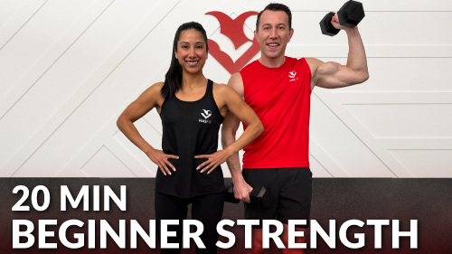 20 Min Beginner Strength Training HASfit Free Full Length Workout 
